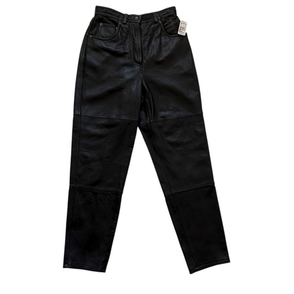 NWT DeadStock Vintage LT‎ Sport 100% Genuine Leather Chocolate Brown Pants SZ 8